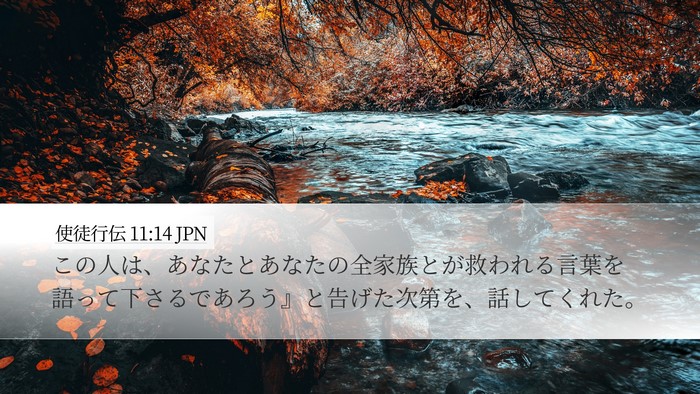 使徒行伝 11:14 JPN Bible Verse Image