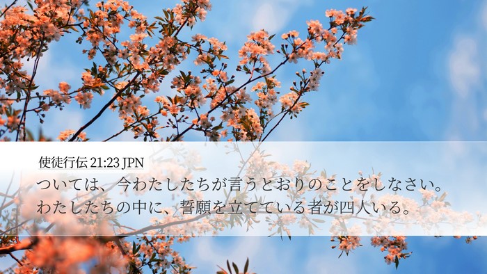 使徒行伝 21:23 JPN Desktop Wallpaper - ついては、今わたしたちが言うとお - Desktop Bible Verse Wallpaper