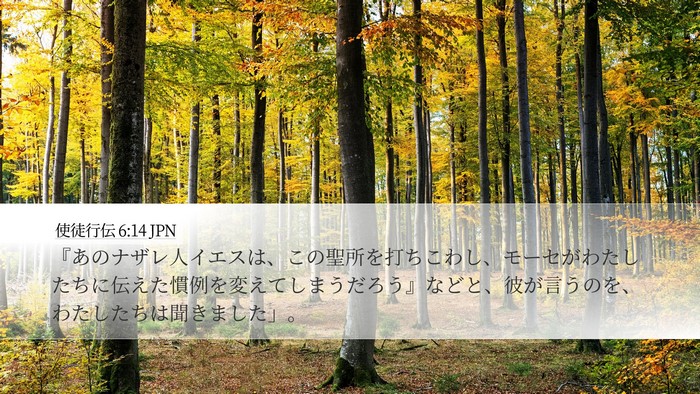 使徒行伝 6:14 JPN Bible Verse Image