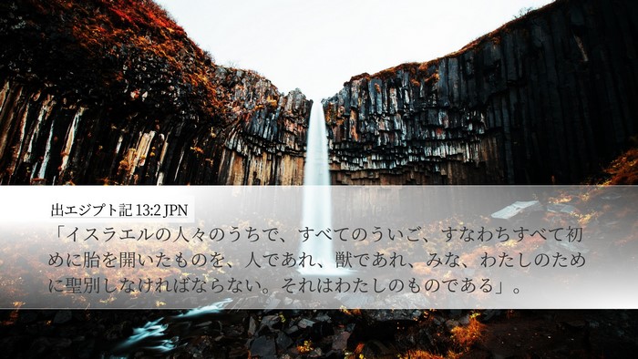 出エジプト記 13:2 JPN Bible Verse Image