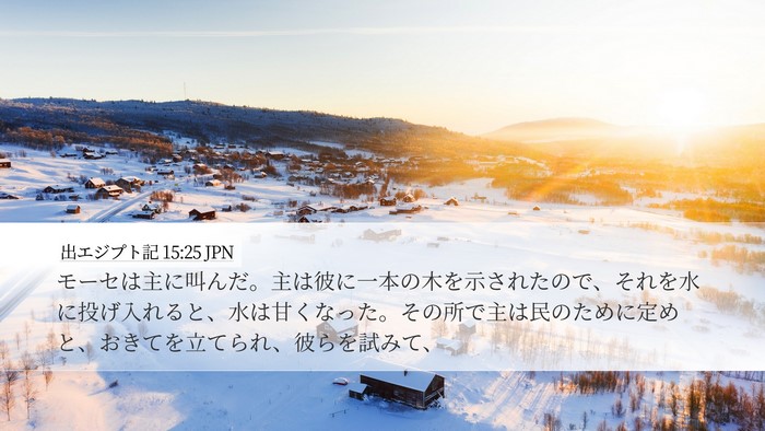 出エジプト記 15:25 JPN Bible Verse Image