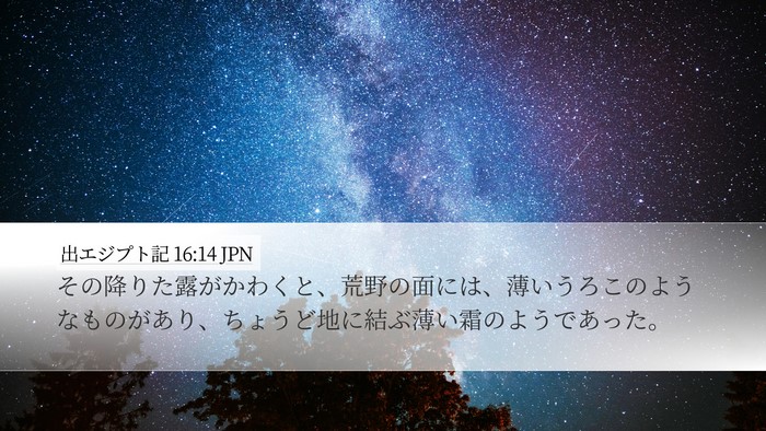 出エジプト記 16:14 JPN Bible Verse Image