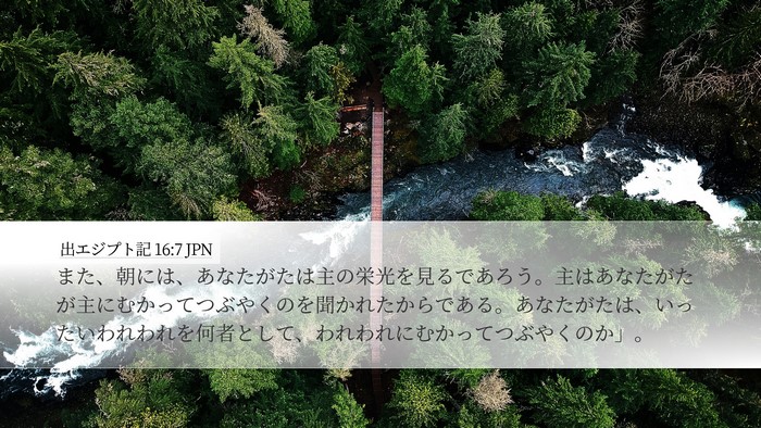 出エジプト記 16:7 JPN Bible Verse Image