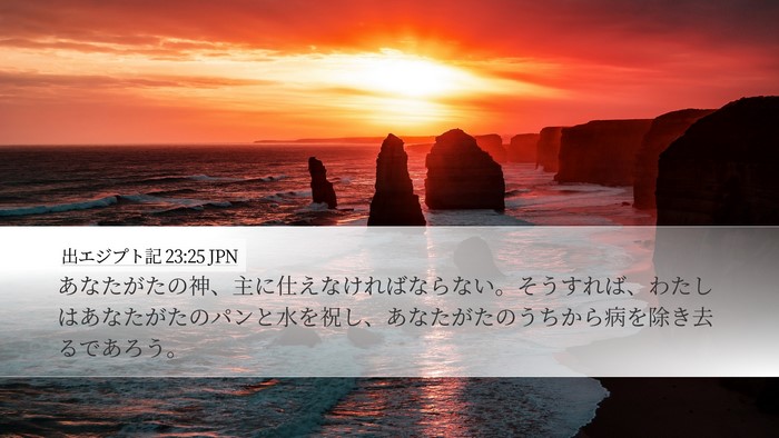 出エジプト記 23:25 JPN Bible Verse Image