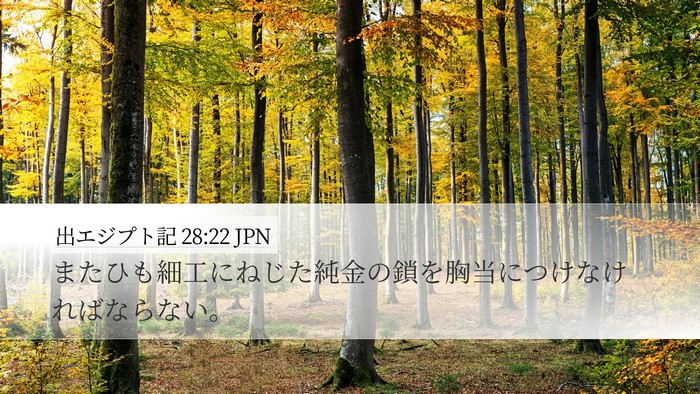 出エジプト記 28:22 JPN Bible Verse Image