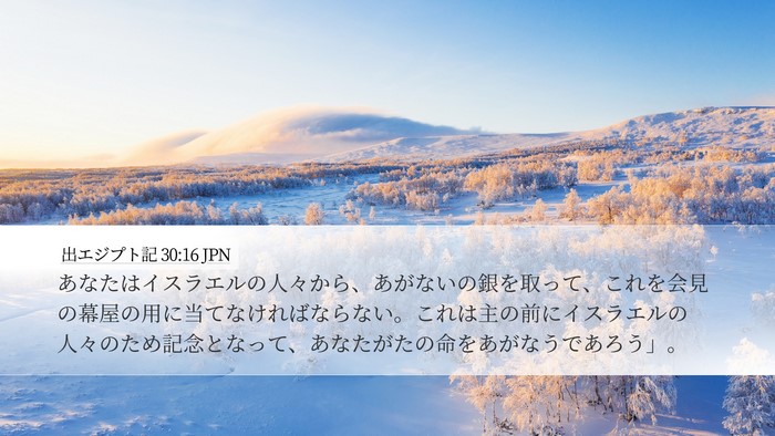 出エジプト記 30:16 JPN Bible Verse Image