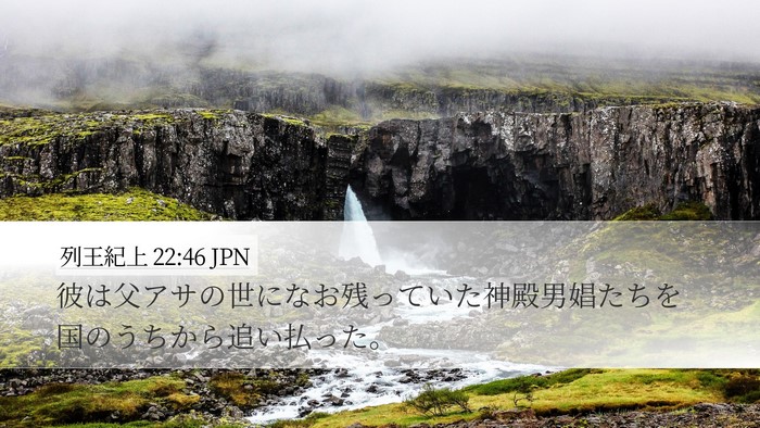 列王紀上 22:46 JPN Bible Verse Image