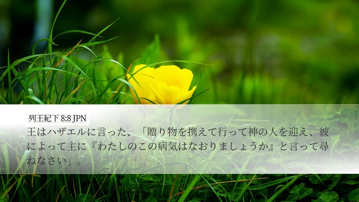 列王紀下 8:8 JPN Bible Verse Image
