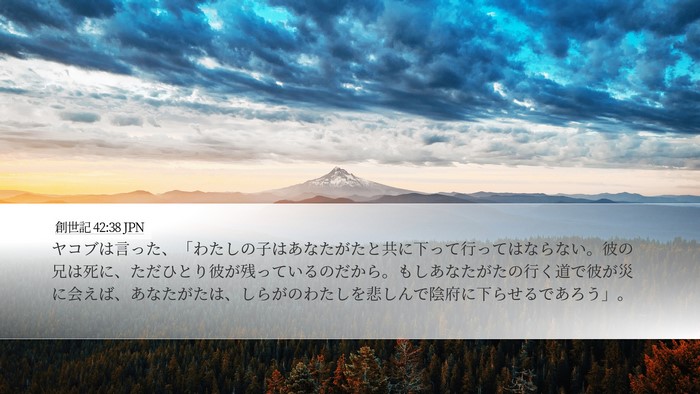 創世記 42:38 JPN Bible Verse Image