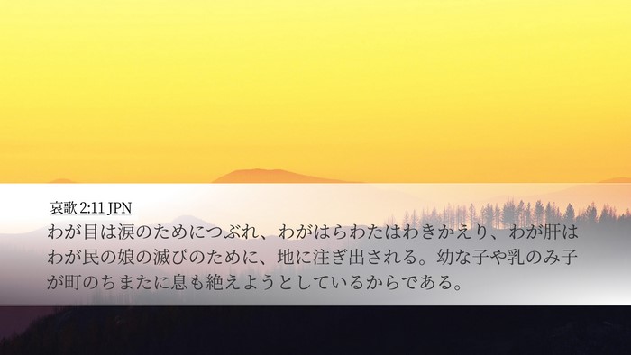 哀歌 2:11 JPN Bible Verse Image