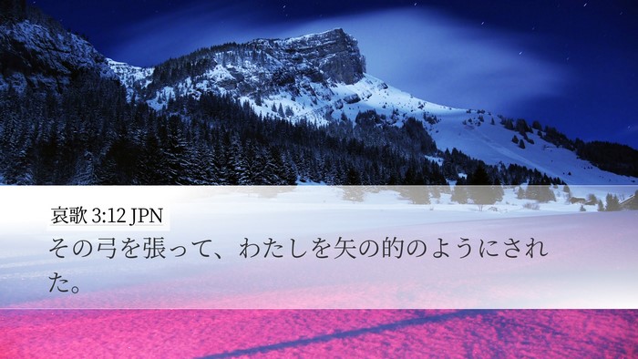 哀歌 3:12 JPN Bible Verse Image
