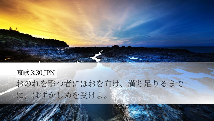 哀歌 3:30 JPN Bible Verse Image