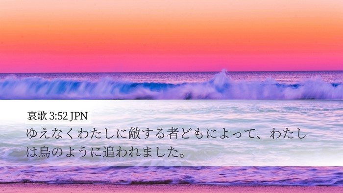哀歌 3:52 JPN Bible Verse Image
