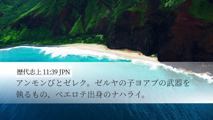 歴代志上 11:39 JPN Desktop Wallpaper - アンモンびとゼレク。ゼルヤの子ヨ - Desktop Bible Verse Wallpaper