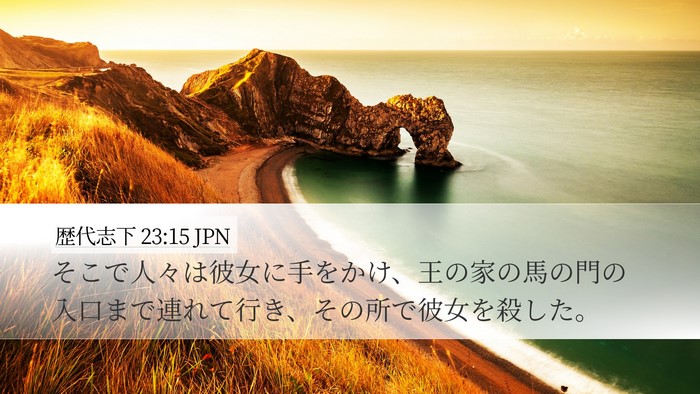 歴代志下 23:15 JPN Bible Verse Image