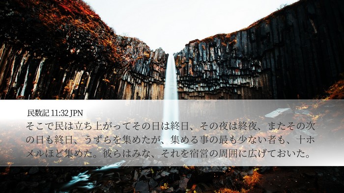 民数記 11:32 JPN Bible Verse Image