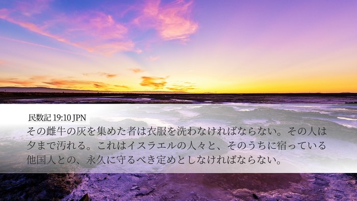 民数記 19:10 JPN Bible Verse Image