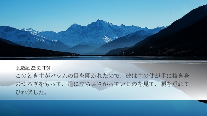 民数記 22:31 JPN Desktop Wallpaper - このとき主がバラムの目を開かれた - Desktop Bible Verse Wallpaper