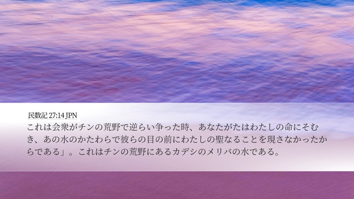 民数記 27:14 JPN Bible Verse Image