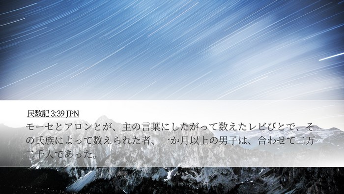 民数記 3:39 JPN Bible Verse Image
