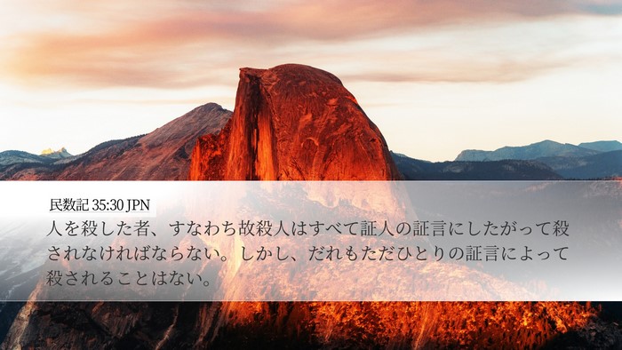民数記 35:30 JPN Bible Verse Image