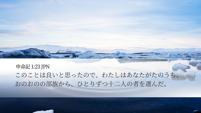 申命記 1:23 JPN Desktop Wallpaper - このことは良いと思ったので、わた - Desktop Bible Verse Wallpaper