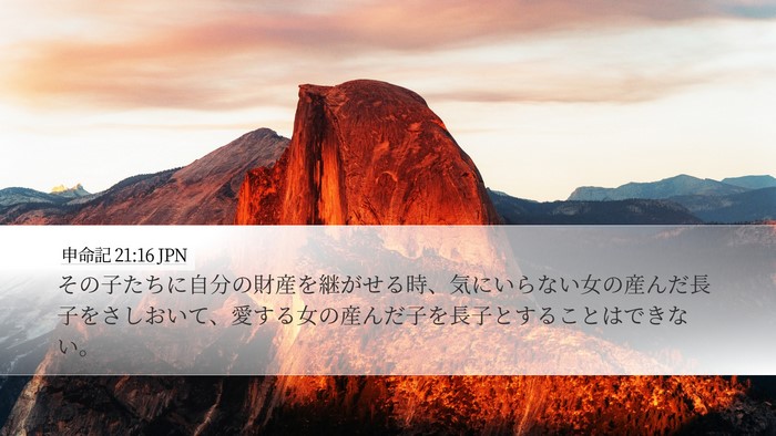 申命記 21:16 JPN Bible Verse Image