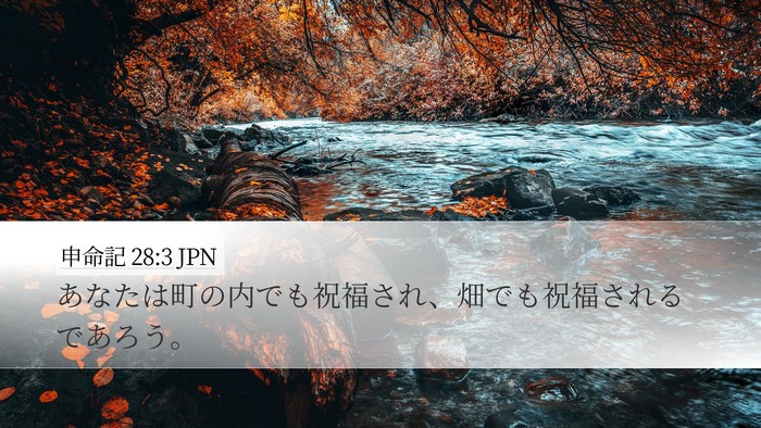 申命記 28:3 JPN Bible Verse Image