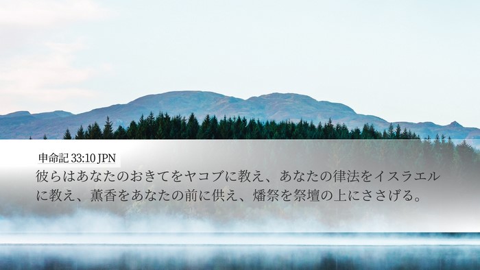 申命記 33:10 JPN Bible Verse Image