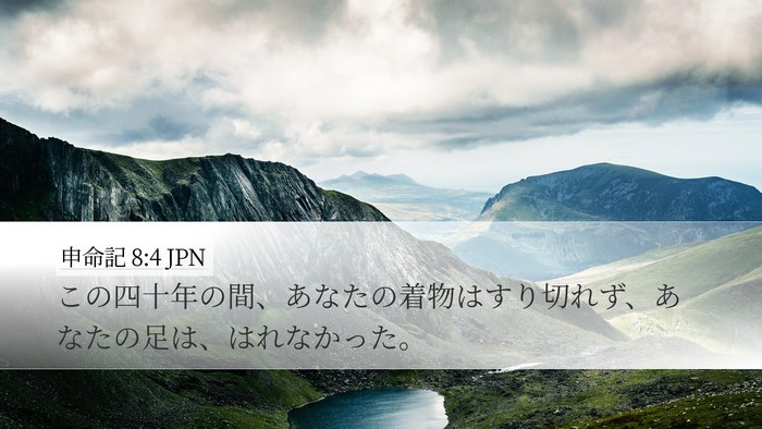 申命記 8:4 JPN Bible Verse Image