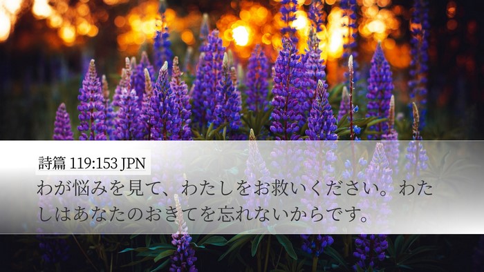 詩篇 119:153 JPN Bible Verse Image