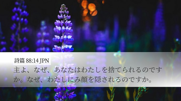 詩篇 88:14 JPN Bible Verse Image