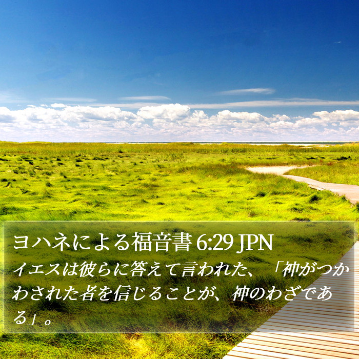 ヨハネによる福音書 6:29 JPN - イエスは彼らに答えて言われた、「