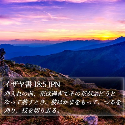 イザヤ書 18:5 JPN Bible Verse Image