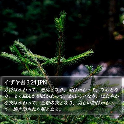 イザヤ書 3:24 JPN Bible Verse Image
