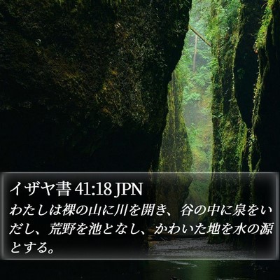 イザヤ書 41:18 JPN Bible Verse Image