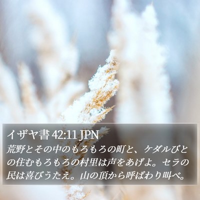 イザヤ書 42:11 JPN Bible Verse Image