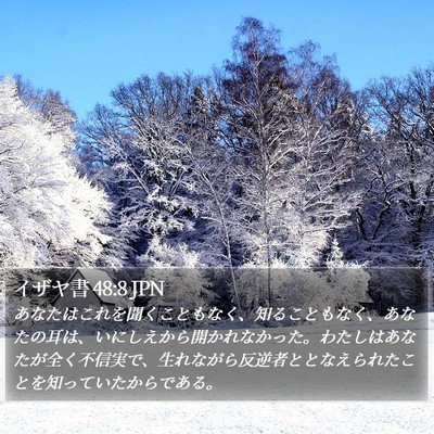 イザヤ書 48:8 JPN Bible Verse Image