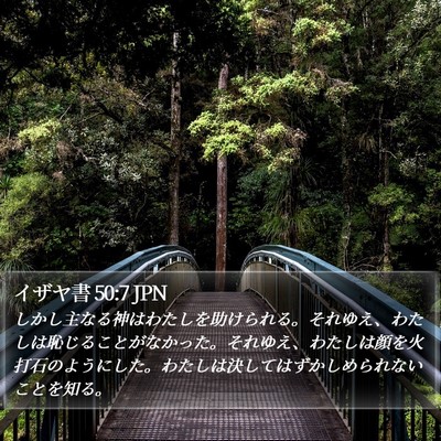 イザヤ書 50:7 JPN Bible Verse Image