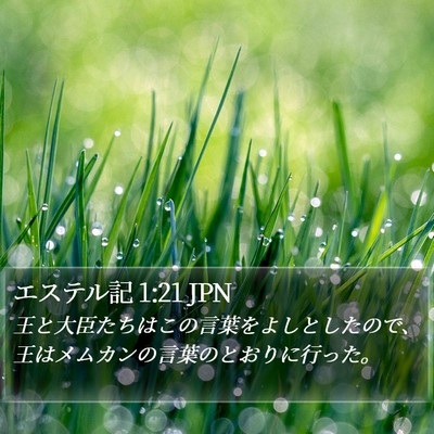 エステル記 1:21 JPN Bible Verse Image