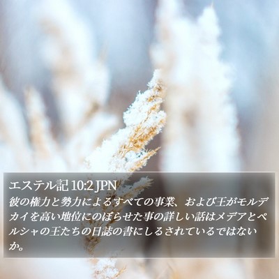 エステル記 10:2 JPN Bible Verse Image