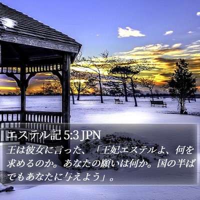エステル記 5:3 JPN Bible Verse Image