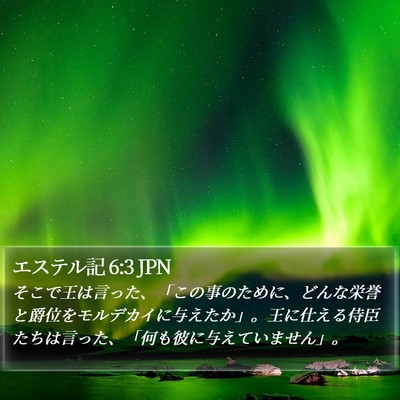 エステル記 6:3 JPN Bible Verse Image