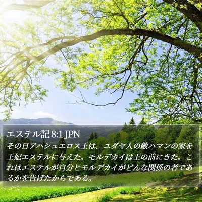 エステル記 8:1 JPN Bible Verse Image