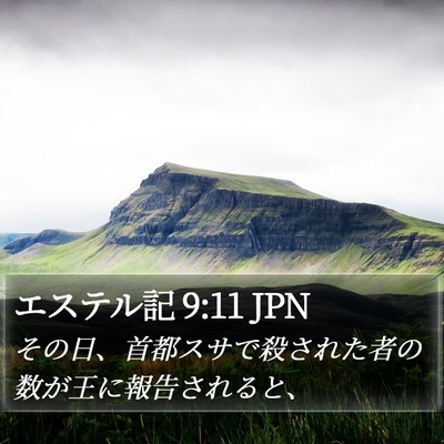 エステル記 9:11 JPN Bible Verse Image