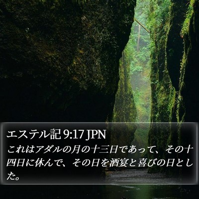 エステル記 9:17 JPN Bible Verse Image