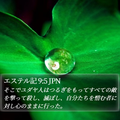 エステル記 9:5 JPN Bible Verse Image