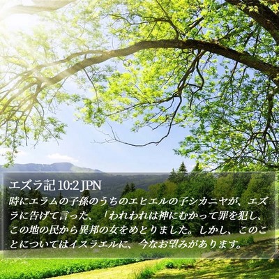 エズラ記 10:2 JPN Bible Verse Image