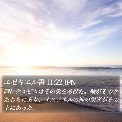 エゼキエル書 11:22 JPN Bible Verse Image