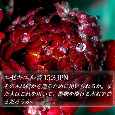 エゼキエル書 15:3 JPN Bible Verse Image
